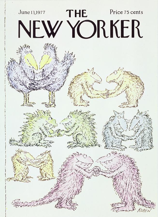New Yorker June 13th 1977 Painting by Edward Koren