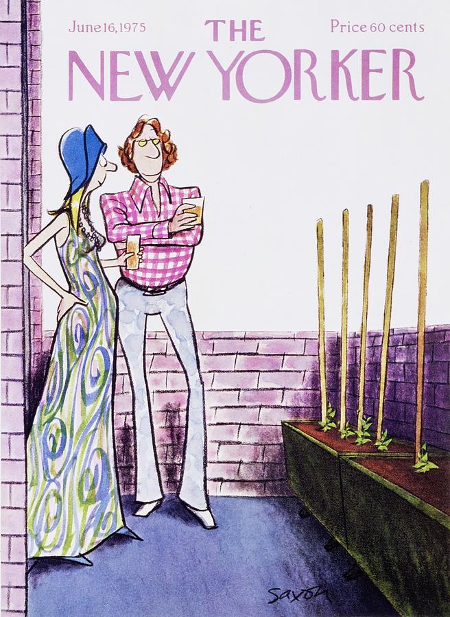New Yorker June 16th 1975 Painting by Charles D Saxon