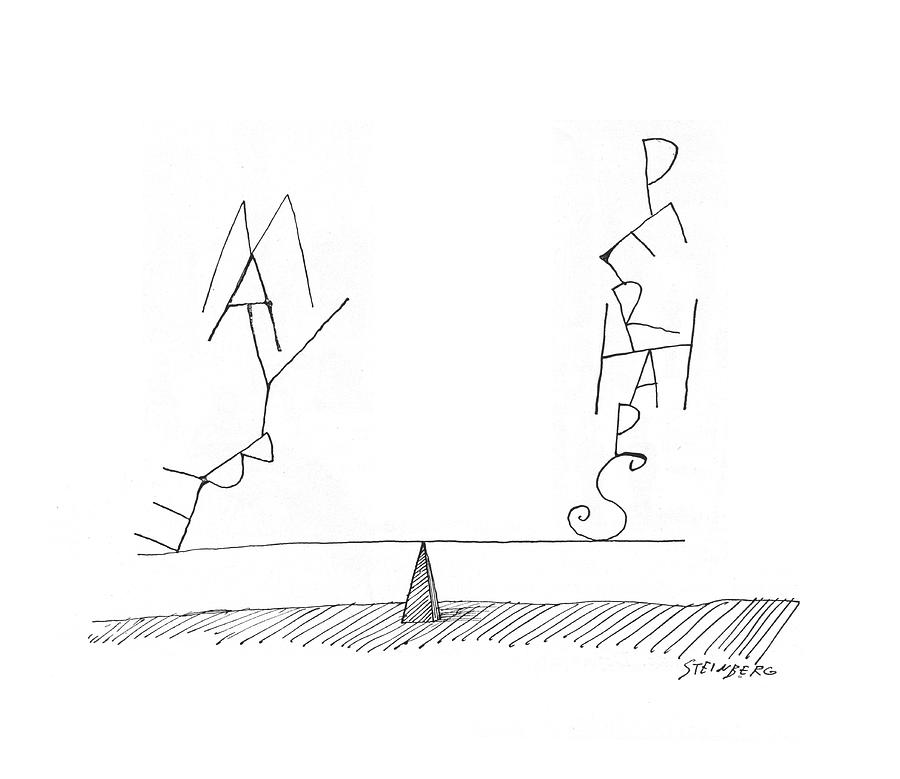 New Yorker June 18th, 1960 Drawing by Saul Steinberg
