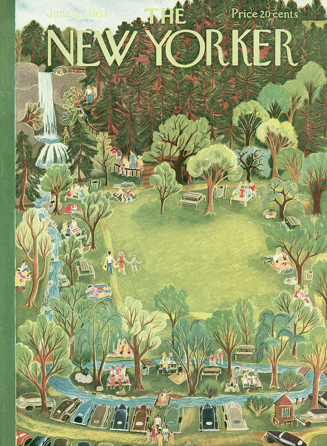 Wildlife Painting - New Yorker June 27th, 1953 by Ilonka Karasz