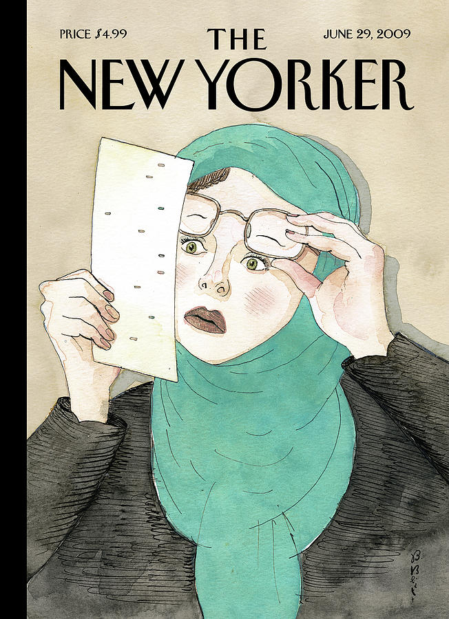 Hanging Chador Painting by Barry Blitt