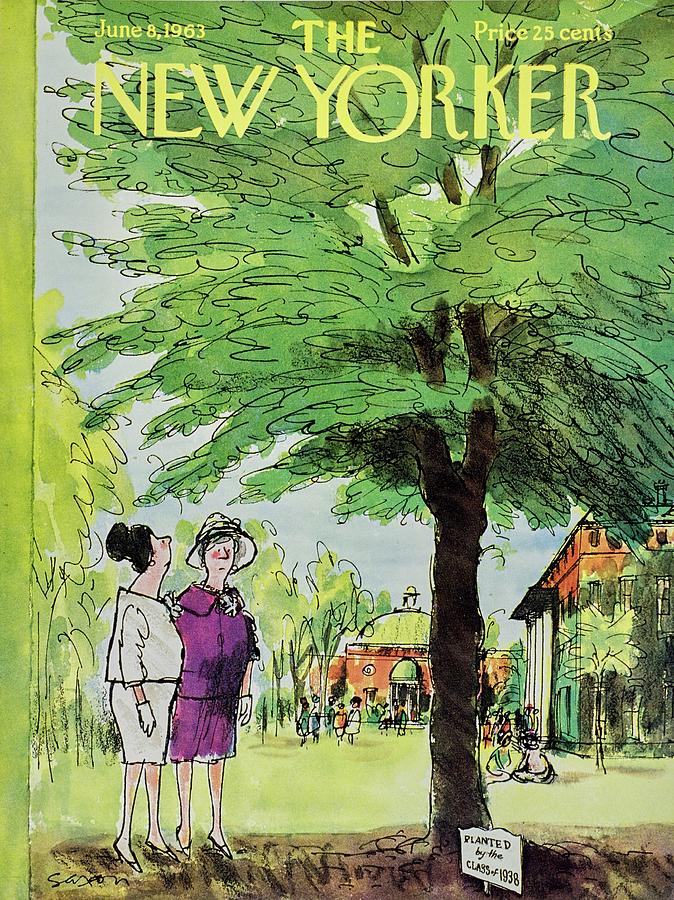 New Yorker June 8th 1963 Painting by Charles D Saxon