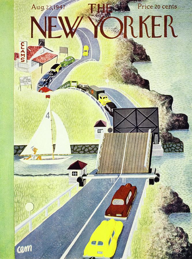 New Yorker  August 23, 1947 Painting by Charles E Martin