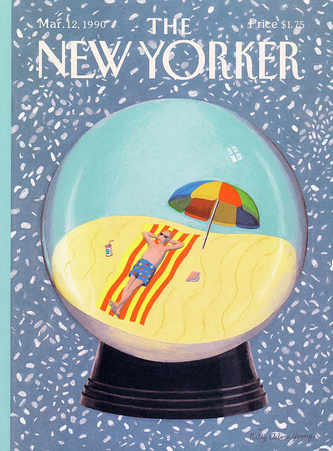 Beach Painting - New Yorker March 12th, 1990 by Kathy Osborn