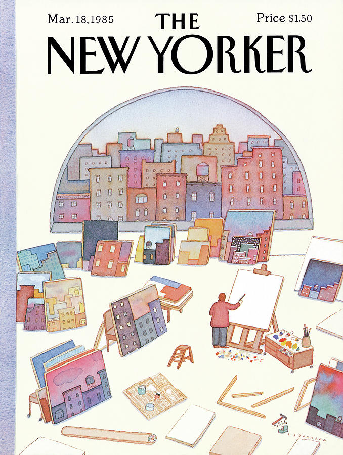 New Yorker March 18th, 1985 Painting by Lonni Sue Johnson
