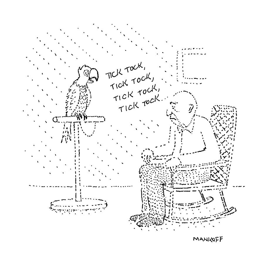 Bird Drawing - New Yorker March 23rd, 1987 by Robert Mankoff