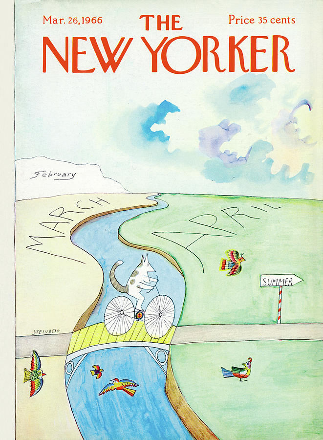 New Yorker March 26th, 1966 Painting by Saul Steinberg