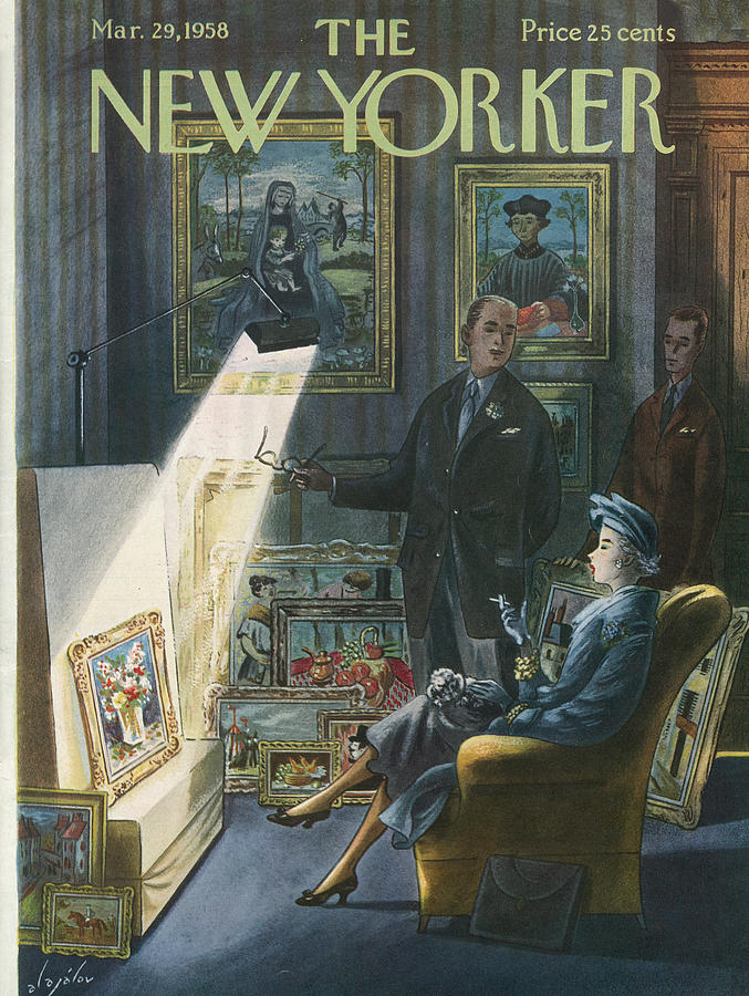 New Yorker March 29th, 1958 Painting by Constantin Alajalov