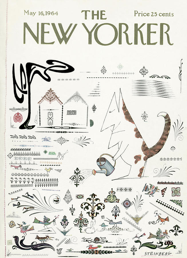 New Yorker May 16th, 1964 Painting by Saul Steinberg
