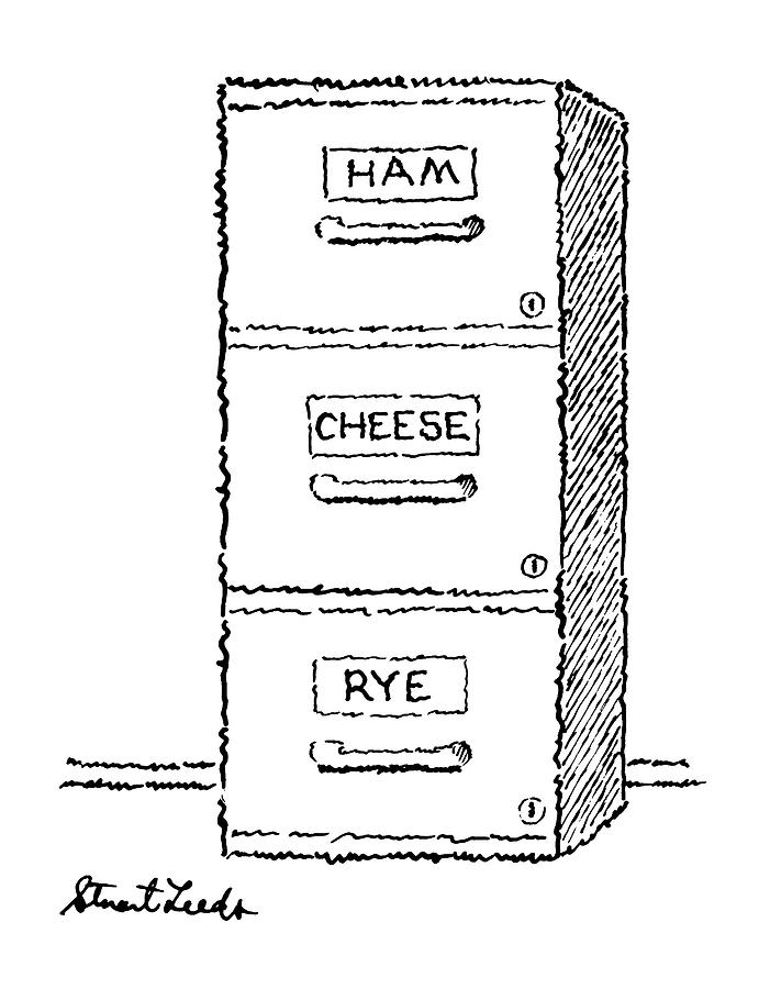 Sandwiches Drawing - New Yorker May 18th, 1987 by Stuart Leeds