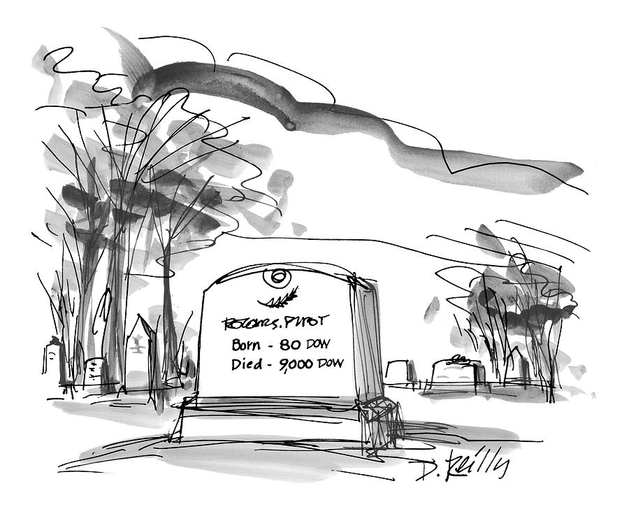 Cemeteries Drawing - New Yorker May 18th, 1998 by Donald Reilly