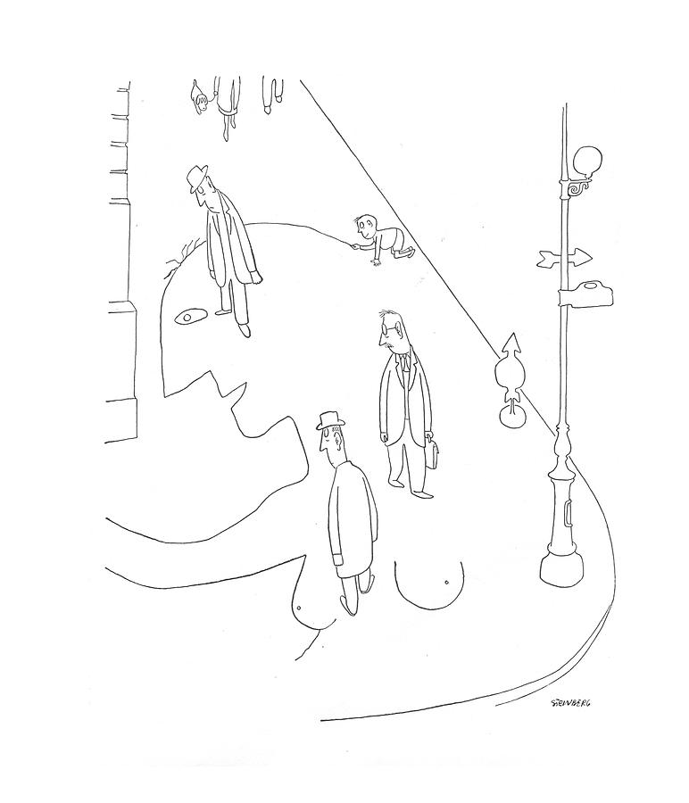 New Yorker May 22nd, 1943 Drawing by Saul Steinberg