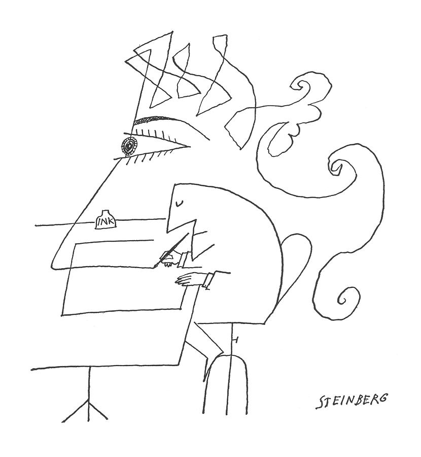 New Yorker May 4th, 1963 Drawing by Saul Steinberg