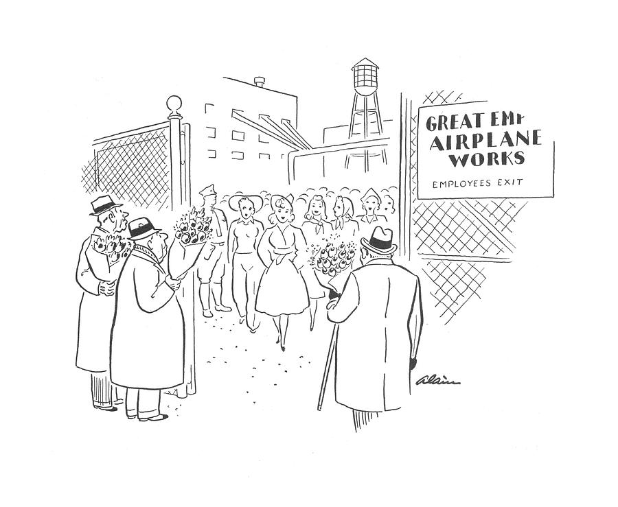 May 9th Drawing - New Yorker May 9th, 1942 by  Alain