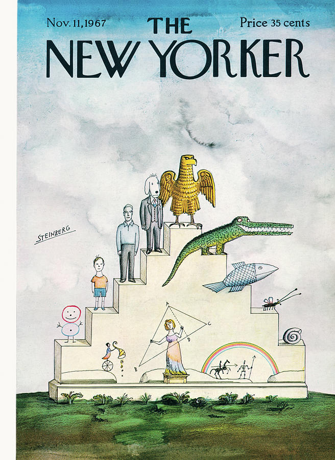 New Yorker November 11th, 1967 Painting by Saul Steinberg
