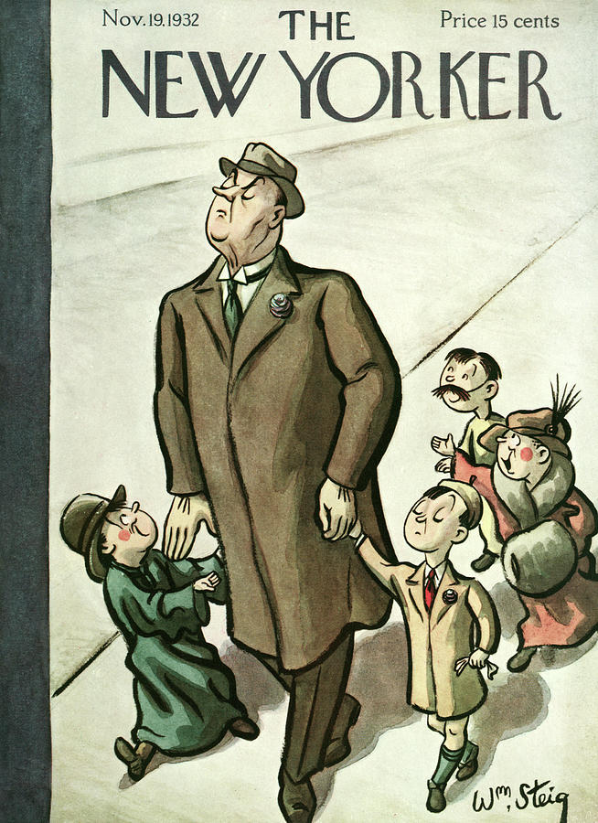 New Yorker November 19th, 1932 Painting by William Steig