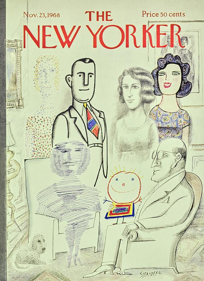 New Yorker November 23rd 1968 Painting by Saul Steinberg