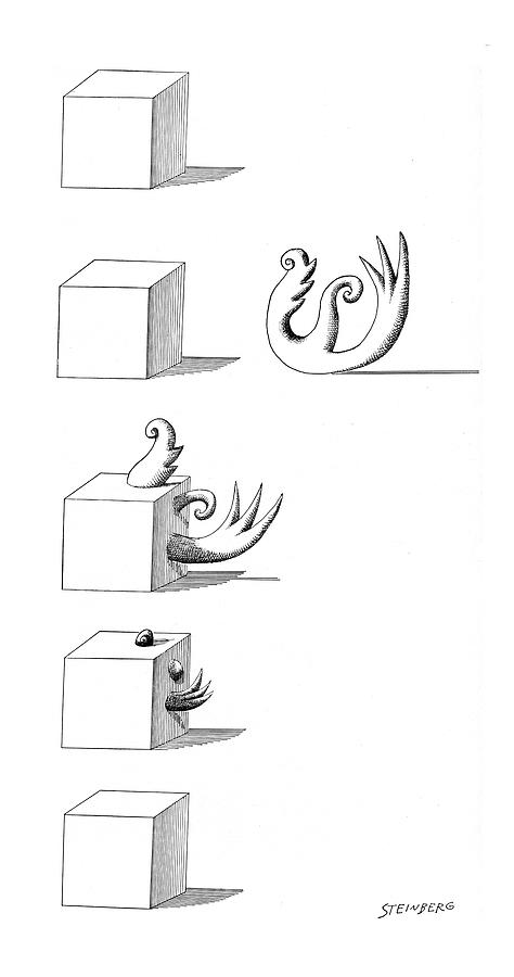 Geometry Drawing - New Yorker October 22nd, 1960 by Saul Steinberg