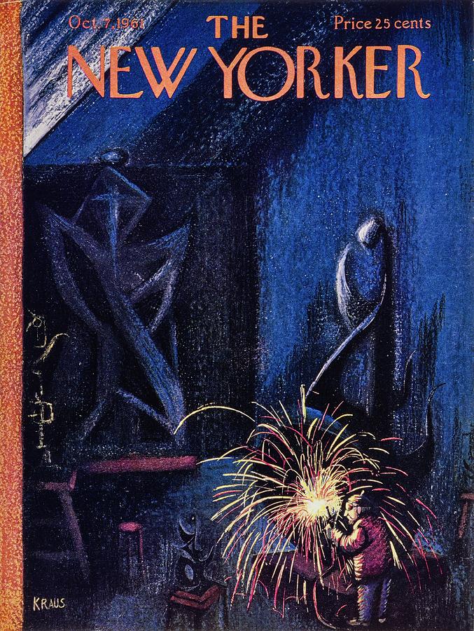 New Yorker October 7th 1961 Painting by Robert Kraus