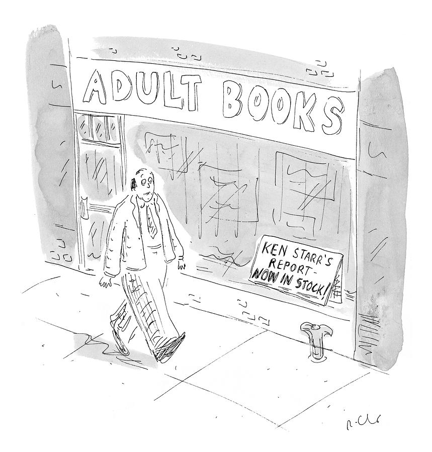 Celebrity Drawing - New Yorker September 21st, 1998 by Roz Chast
