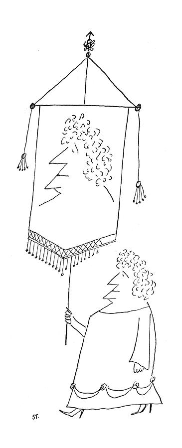 New Yorker September 4th, 1954 Drawing by Saul Steinberg