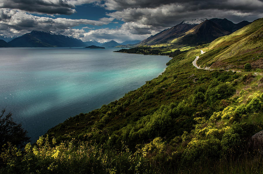 New Zealand Lake Side Landscape Photograph by Coolbiere Photograph New Zealand Lake Side Landscape Photograph by Coolbiere Photograph