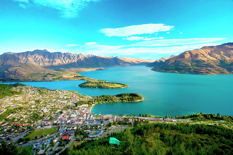 City Photograph - New Zealand, South Island, View Towards by Miva Stock