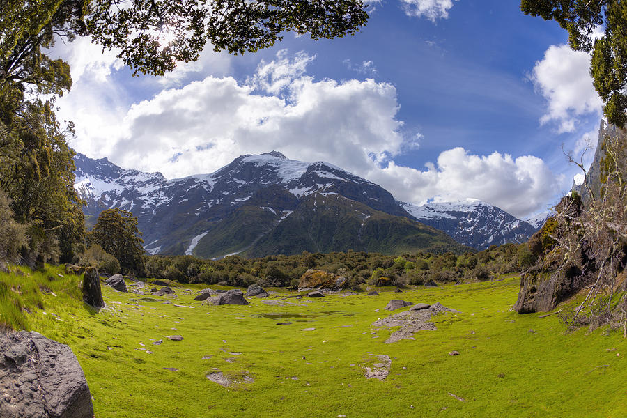 Mountain Photograph - New Zealand wilderness by Alexey Stiop