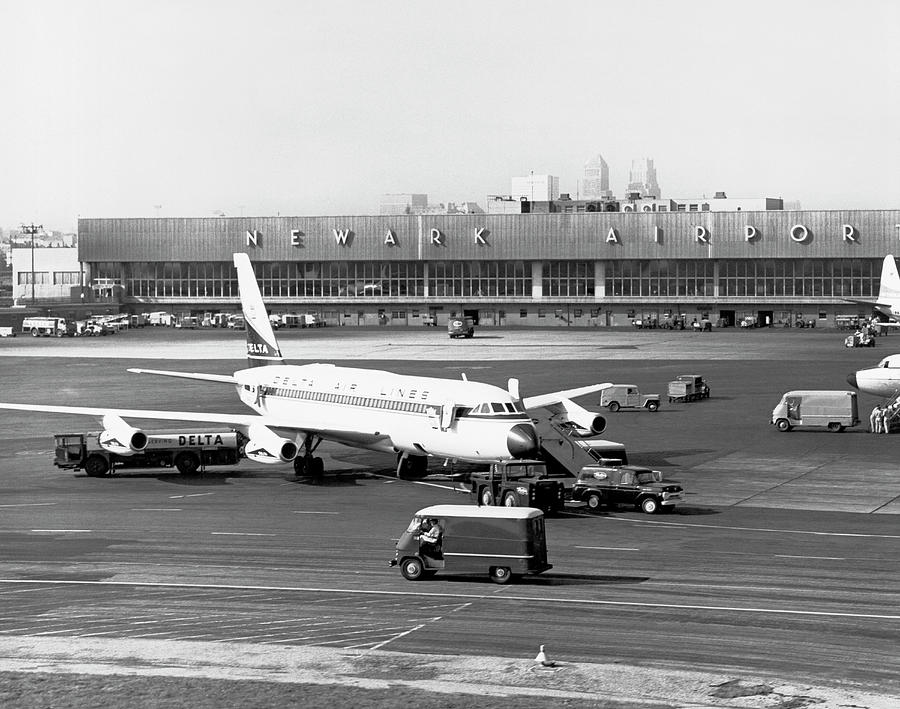 Newark Photograph - Newark Airport by Underwood Archives