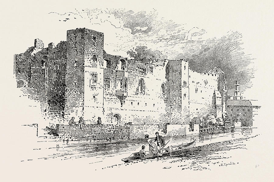 Newark Castle, In Newark, In The English County Drawing By English 