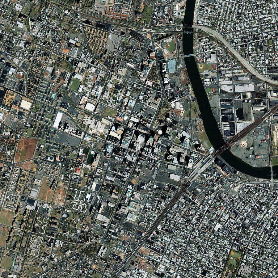 Newark City Centre Photograph by Geoeye/science Photo Library | Fine ...