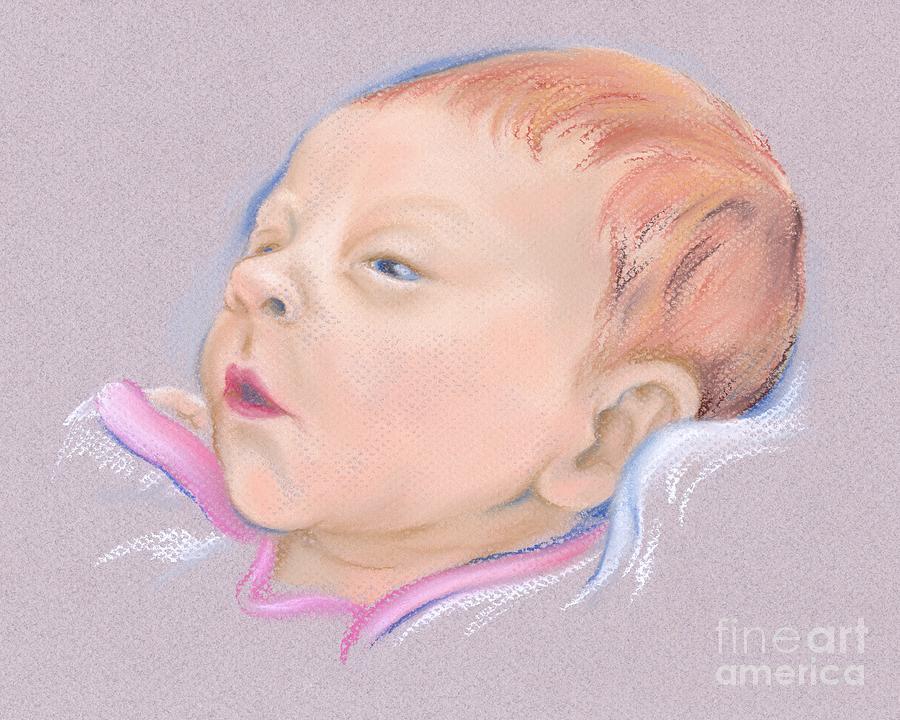 Newborn Baby Red Head Pastel by MM Anderson