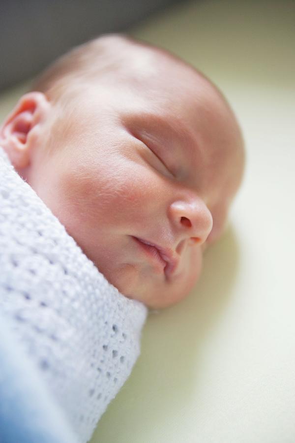 Newborn Baby Sleeping Photograph by Gustoimages/science Photo Library