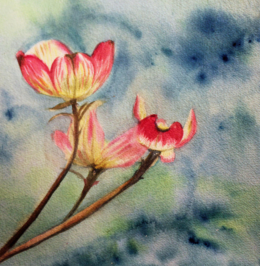 Spring Painting - Newburgh Dogwood by Carol Oberg Riley