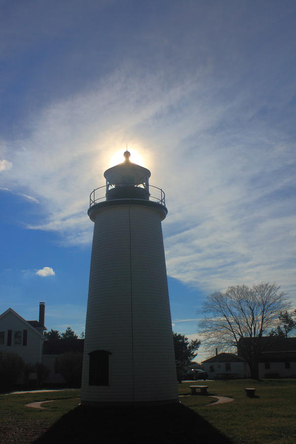 Newburyport Harbor Plum Island Lighthouse Photograph by John Burk