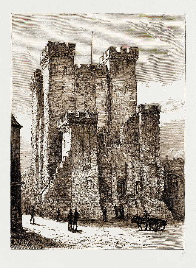 Newcastle Uk 11 The Old Castle Drawing By Litz Collection