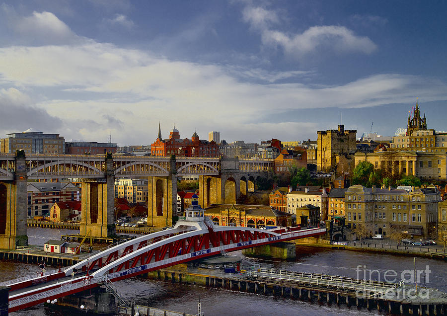 Newcastle Upon Tyne Cityscape and Bridges Photograph by Martyn Arnold