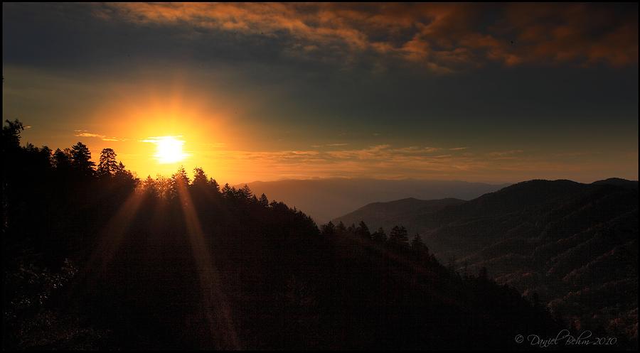Newfound Gap Sunrise Smoky Mountains Photograph by Daniel Behm