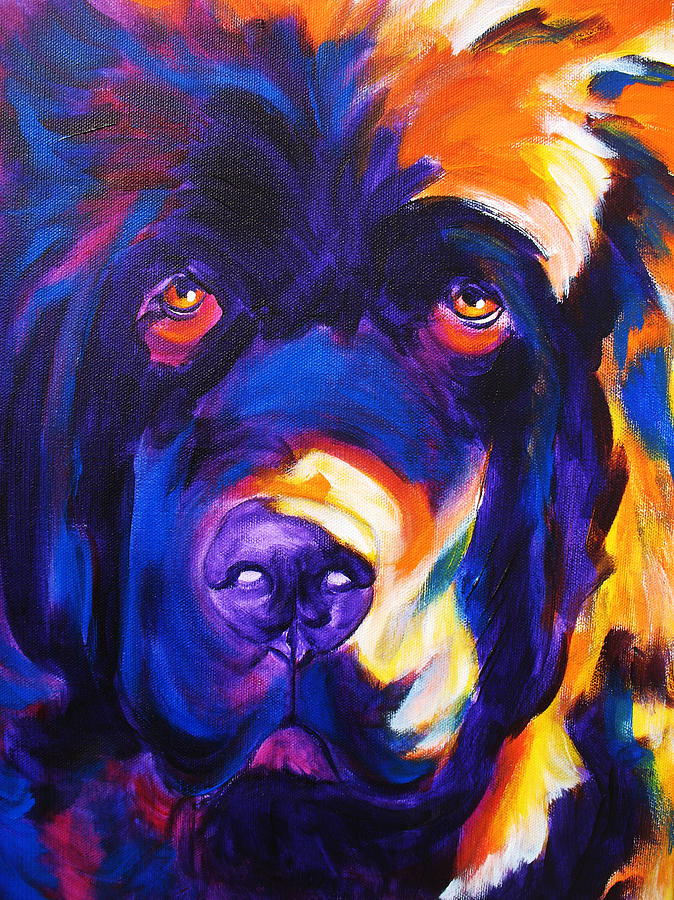Dog Painting - Newfoundland - Zora by Dawg Painter