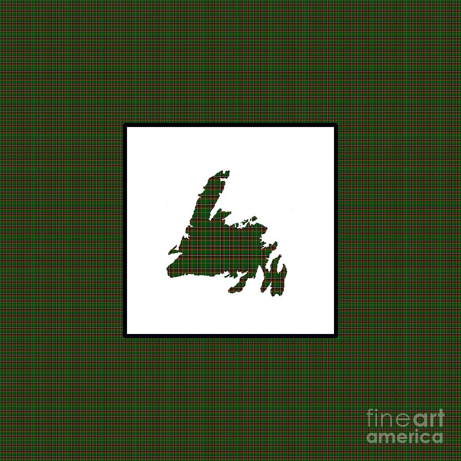 Newfoundland Map Duvet 3 Digital Art by Barbara A Griffin