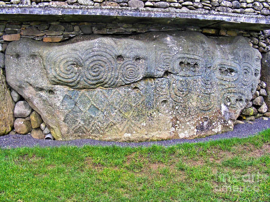 Newgrange standing stone 2 Photograph by Nina Ficur Feenan