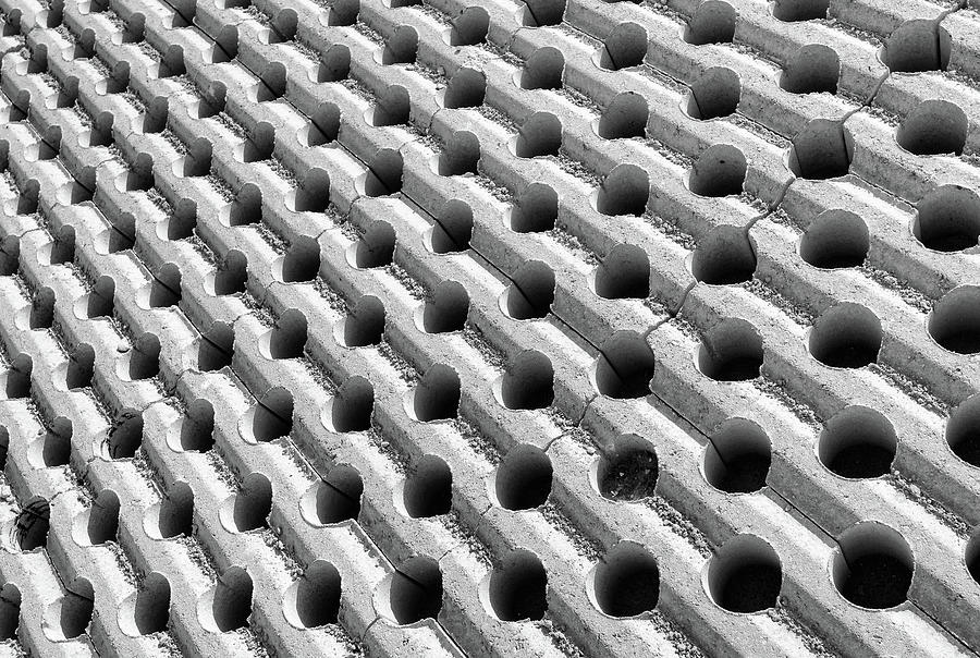 Newly Laid Grass Concrete Tiles Photograph by Ruudmorijn