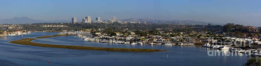 Newport Beach Back Bay Panorama Photograph by Eddie Yerkish