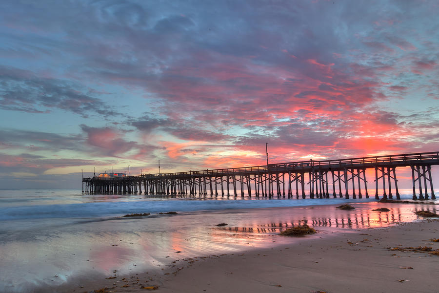 Newport Beach Pier at Sunset Photograph by Cliff Wassmann