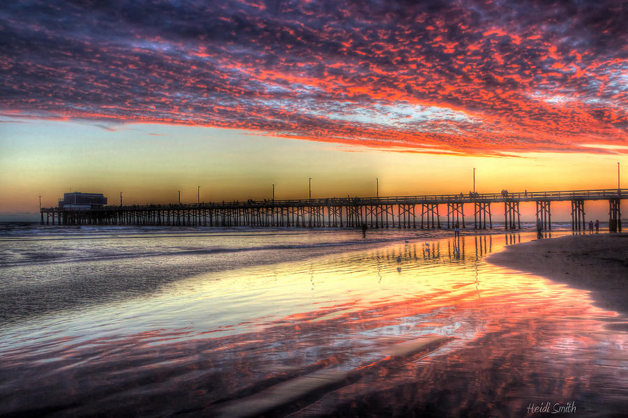 Sunset Photograph - Newport Beach Pier Sunset by Heidi Smith