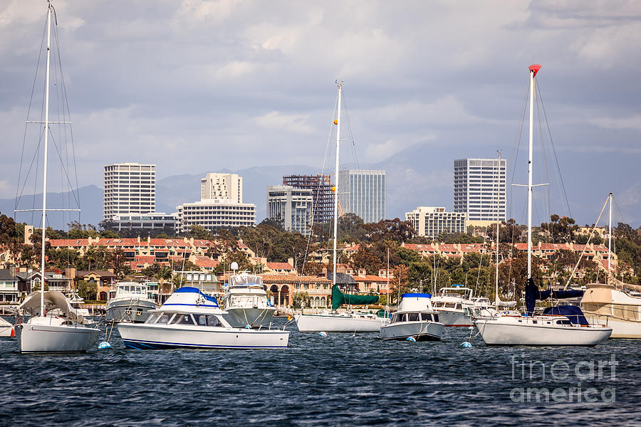 Newport Beach Photograph - Newport Beach Skyline  by Paul Velgos
