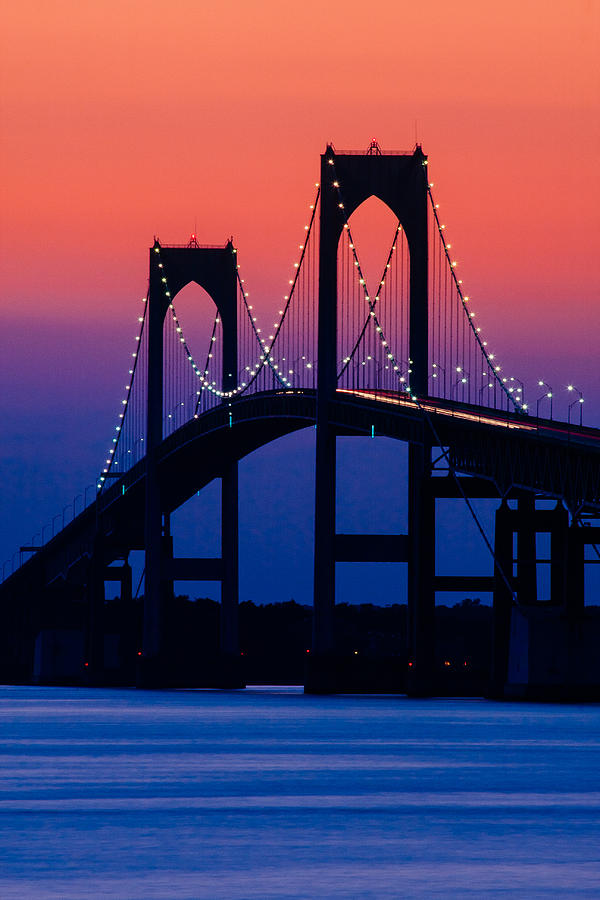 Newport Bridge Photograph by Bryan Bzdula