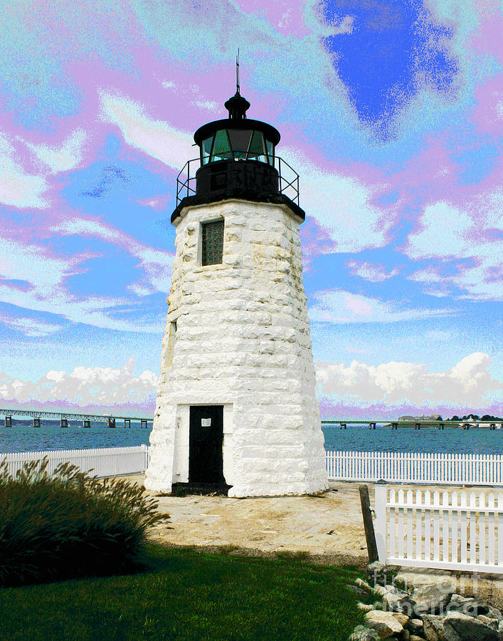 Newport Lighthouse Photograph by Larry Oskin