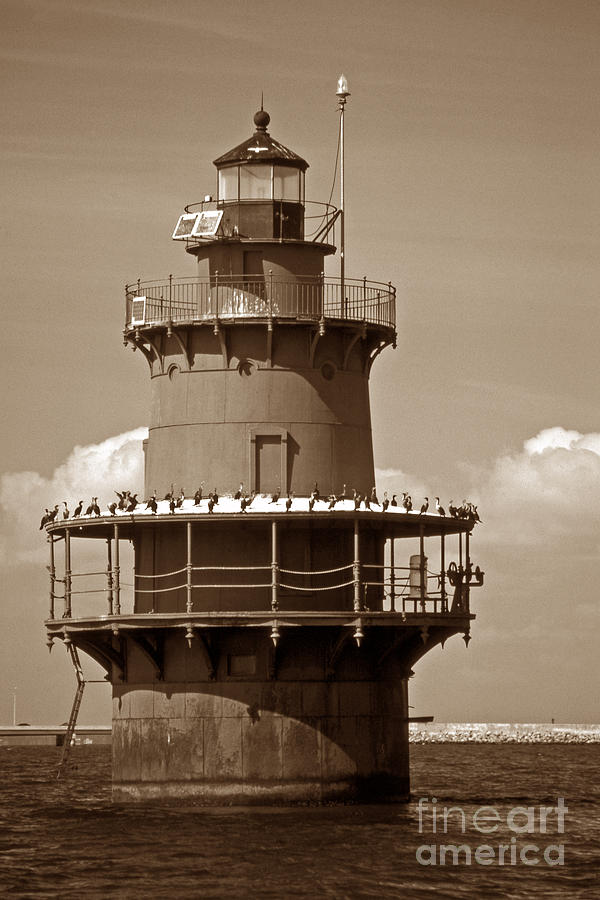 Lighthouse Photograph - Newport News Middle Ground Light by Skip Willits