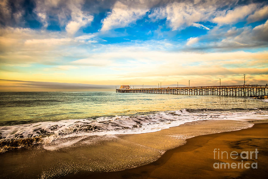 Newport Beach Photograph - Newport Pier Photo in Newport Beach California by Paul Velgos